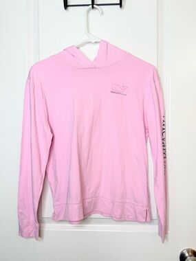 Vineyard Vines Pink Hoodie Shirt XL 16 Youth Long Sleeve Whale Logo